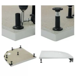 Nuie 1000 x 900mm Offset Quadrant Shower Tray RH with FREE Waste Kit - Premium Quality -Bathroom Sales Shop pearlstone offset quad tray 01 1