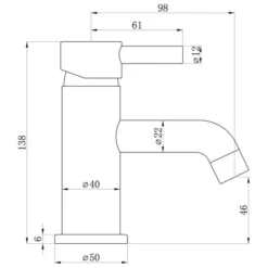 Pomeranian Chrome Cloakroom Basin Mixer with Click-Clack Waste - Modern Bathroom Tap -Bathroom Sales Shop pomeranian cloakroom mixer tech 1