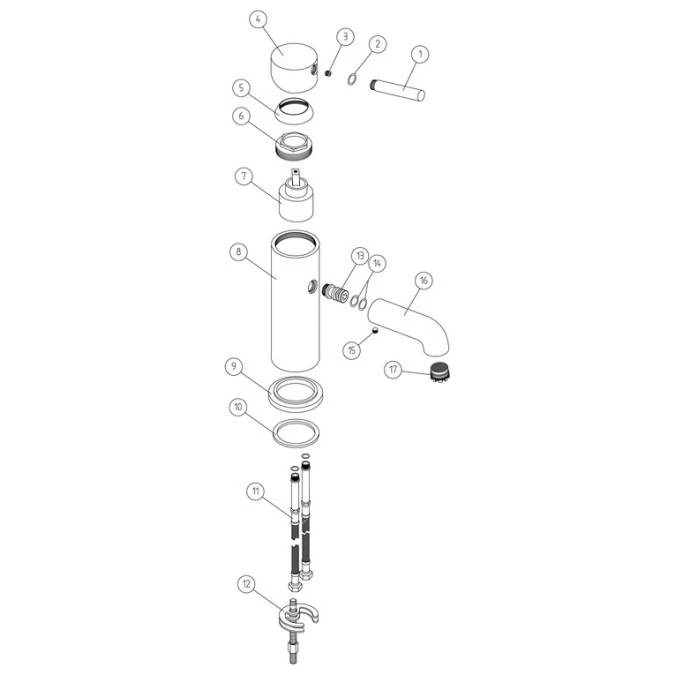 Pomeranian Mono Basin Tap - Brushed Brass | Stylish Bathroom Tap 4 Pomeranian Mono Basin Tap - Brushed Brass | Stylish Bathroom Tap - Image 2