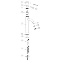 Pomeranian Tall Basin Mixer - Chrome | Premium Bathroom Tap for Modern Homes 6 Pomeranian Tall Basin Mixer - Chrome | Premium Bathroom Tap for Modern Homes -Bathroom Sales Shop pomeranian tall basin mixer parts 1