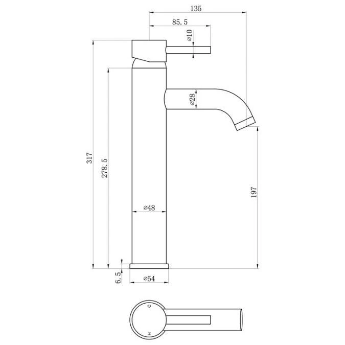 Pomeranian Tall Basin Mixer - Chrome | Premium Bathroom Tap for Modern Homes 5 Pomeranian Tall Basin Mixer - Chrome | Premium Bathroom Tap for Modern Homes - Image 3