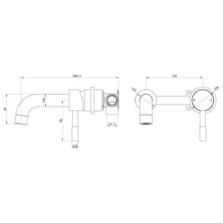 Pomeranian Mono Wall Mounted Basin Tap - Brushed Brass | Wall Mounted Taps | Stylish & Durable -Bathroom Sales Shop pomeranian wall mounted mono basin tap tech