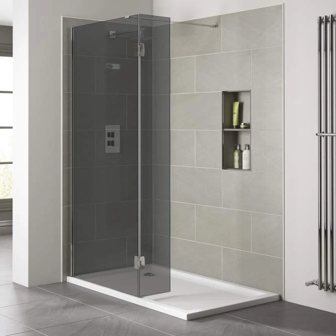Prestige2 800mm Smoked Wetroom Shower Screen - 10mm Glass by Frontline Bathrooms 4 Prestige2 800mm Smoked Wetroom Shower Screen - 10mm Glass by Frontline Bathrooms - Image 2