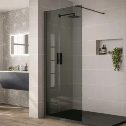 Prestige2 1400mm Smoked Wetroom Shower Screen | 10mm Glass | Frontline Bathrooms