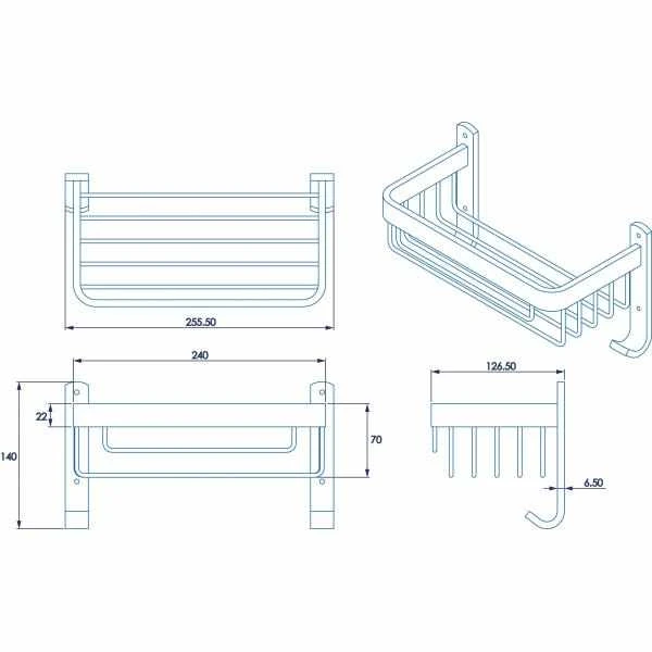 Croydex Premium Large Shower Caddy - Rust-Free Bath Organiser - 250 x 140 x 125mm 5 Croydex Premium Large Shower Caddy - Rust-Free Bath Organiser - 250 x 140 x 125mm - Image 3