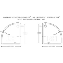 Roman Offset Quadrant Shower Tray - 1200 x 900 | High-Quality Shower Base -Bathroom Sales Shop quad tech 1