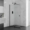 1500mm Matt Black Sliding Wetroom Screen - Rolla 8 by Aquadart | Modern Walk-In Shower Door 1 1500mm Matt Black Sliding Wetroom Screen - Rolla 8 by Aquadart | Modern Walk-In Shower Door -Bathroom Sales Shop rolla8 sliding matt black 4