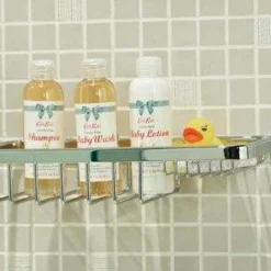 Roman Chrome Stepped Shower Caddy with Bottle and Soap Holder - RSB03 -Bathroom Sales Shop roma step basket rubberduck bathrooms