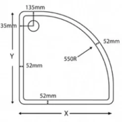 Roman Quadrant Shower Tray 900mm x 900mm | Durable & Stylish Shower Base -Bathroom Sales Shop roman quadrant 1 2