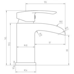 Rouen Basin Mixer | Modern Bathroom Tap | High-Quality Basin Taps -Bathroom Sales Shop rouen basin mixer tech