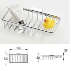 Roman Chrome Stepped Shower Caddy with Bottle and Soap Holder - RSB03 -Bathroom Sales Shop rsb03 tech roman rd