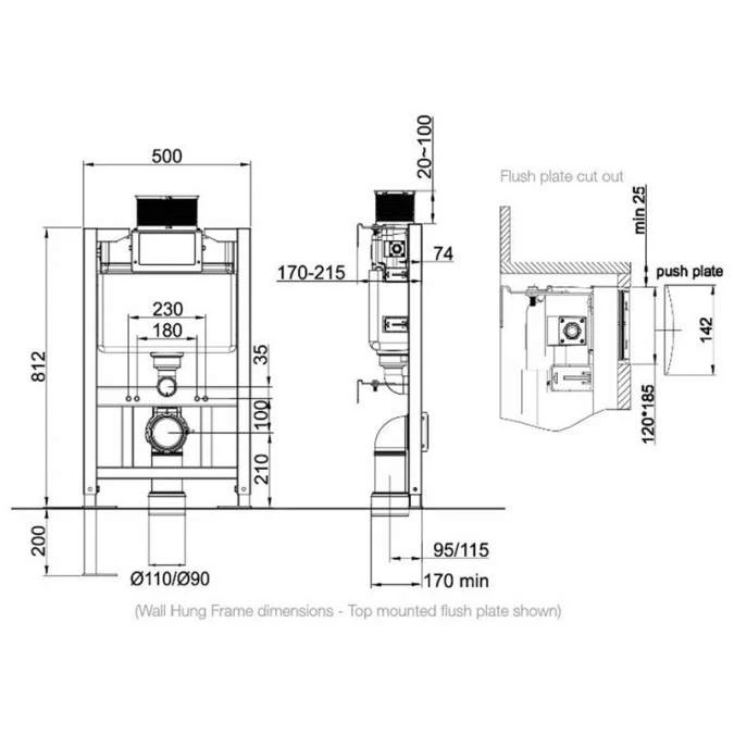Arley Cyclone Toilet Fixing Frame & Flush Plate 0.82 - 1.0m | Durable Plumbing Solution 4 Arley Cyclone Toilet Fixing Frame & Flush Plate 0.82 - 1.0m | Durable Plumbing Solution - Image 2