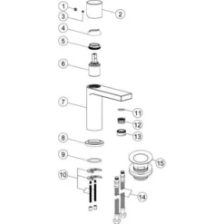 Runner Mono Basin Mixer - Chrome | Modern Bathroom Tap | High-Quality Finish -Bathroom Sales Shop runner mono basin mixer parts 1