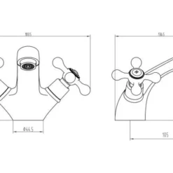 Saxony Basin Mixer - Modern Bathroom Tap with Chrome Finish -Bathroom Sales Shop saxony basin mixer tech