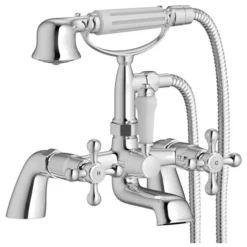 Saxony Bath/Shower Mixer - Modern Bathroom Taps with Chrome Finish