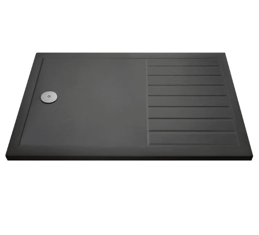 Nuie 1600 x 800mm Rectangle Walk-In Shower Tray in Slate Grey | Free Waste Included 3 Nuie 1600 x 800mm Rectangle Walk-In Shower Tray in Slate Grey | Free Waste Included