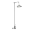 Scudo York Traditional Chrome Rigid Riser Shower Valve with Fixed Head | Durable & Stylish Shower Solution -Bathroom Sales Shop scudo chrome traditional rigid riser mixer shower with fixed head shower005