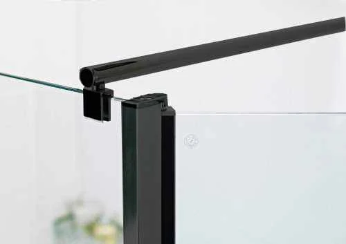 Roman Showers Select Matt Black 200 Pivoting Deflector Panel - 243mm Width (8mm Glass) 4 Roman Showers Select Matt Black 200 Pivoting Deflector Panel - 243mm Width (8mm Glass) - Image 2