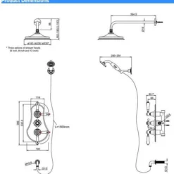 Burlington Severn Concealed 3 Control Shower, Hose & Handset - VF3S | Traditional Shower Valve -Bathroom Sales Shop severn 3 control tech