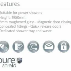 Pure D Shaped Quadrant Shower Enclosure & Tray 993 X 850mm - Premium Quality Shower Solution -Bathroom Sales Shop smiths pure d shaped shower features rd