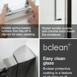 Sommer8 1700mm Sliding Shower Door - Modern Frameless Glass Design -Bathroom Sales Shop sommer additional detail images 1