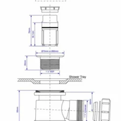 McAlpine 1 1/2" STW1-R Shower Trap With Mushroom Flange | Durable Shower Waste & Trap -Bathroom Sales Shop stw1 r tech