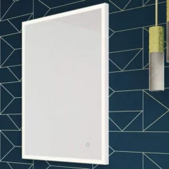 Tate Light Square Mirror 70 White - 70x70cm LED Bathroom Mirror by Origins Living