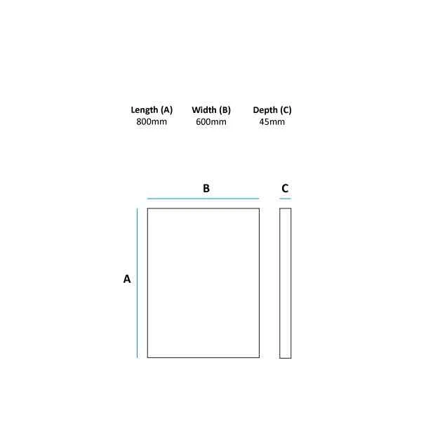 HiB Triumph Bathroom Mirror 800 X 600mm - Modern Bathroom Wall Mirror with Durable Design 6 HiB Triumph Bathroom Mirror 800 X 600mm - Modern Bathroom Wall Mirror with Durable Design - Image 4