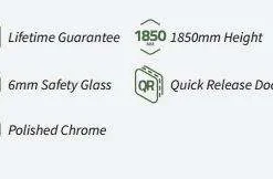 Pacific Offset Quadrant Shower Enclosure 900 x 760mm - Modern Design by Nuie -Bathroom Sales Shop ultra pacific quadrant spec rubberduck 3
