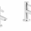 Nuie Series 2 Chrome Basin Pillar Taps - Modern Bathroom Tap -Bathroom Sales Shop ultra pillar series 2