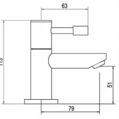 Nuie Series 2 Chrome Basin Pillar Taps - Modern Bathroom Tap -Bathroom Sales Shop ultra pillar series 2 tech