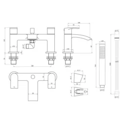 Venetian Bath Shower Mixer - Chrome Finish, Modern Bathroom Tap -Bathroom Sales Shop venetian bath shower mixer tech