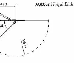 Aquadart Venturi 8 Black Hinged Bath Shower Screen - 1500 X 1000mm | Durable & Stylish Shower Enclosure -Bathroom Sales Shop venturi8 tech fixed hinged bath panel
