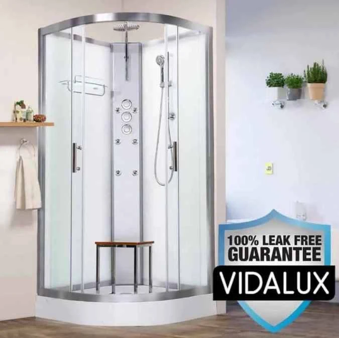 Vidalux Pure 1000 Hydro Massage Shower Cabin | 1000 x 1000mm | Crystal White | Luxury Shower Enclosure 3 Vidalux Pure 1000 Hydro Massage Shower Cabin | 1000 x 1000mm | Crystal White | Luxury Shower Enclosure