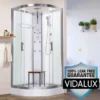 Vidalux Pure 900 Hydro Massage Shower Cabin - 900x900mm White | Luxury Shower Enclosure -Bathroom Sales Shop vidalux Pure White 1