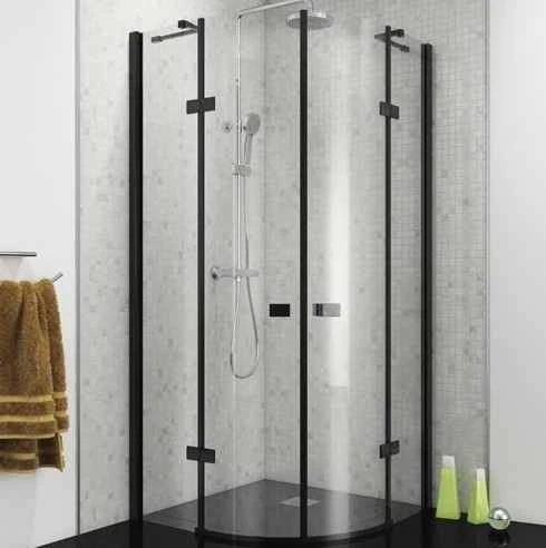 Vodas 8 Stella 900 Frameless Hinge Door Quadrant Shower Enclosure - Black | Premium Showering Solution 3 Vodas 8 Stella 900 Frameless Hinge Door Quadrant Shower Enclosure - Black | Premium Showering Solution