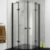 Vodas 8 Stella 800 Frameless Hinge Door Quadrant Shower Enclosure - Black | Premium Shower Enclosure -Bathroom Sales Shop vodas 8 stella black quad