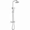 Niagara Chrome Round Thermostatic Dual Head Shower Set - Premium Rigid Riser Shower Kit -Bathroom Sales Shop w9710