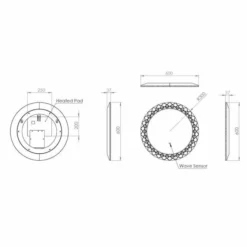 HIB Bellus 60 LED Round Bathroom Mirror 600mm - Modern Illuminated Mirror with Energy-Efficient Lighting -Bathroom Sales Shop wBellus 60 Sizes