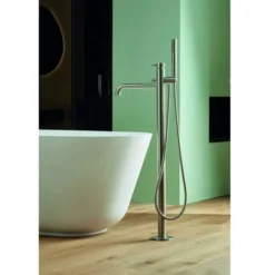 Vema Tiber Stainless Steel Floor Standing Bath Shower Mixer Tap | Modern Bathroom Taps -Bathroom Sales Shop wDITB1066 lifestyle