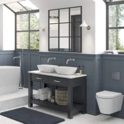 Vema Tiber Stainless Steel Wall Mounted Basin Mixer Tap - Modern Design & Durable Finish -Bathroom Sales Shop wDITS1176 lifestyle 2