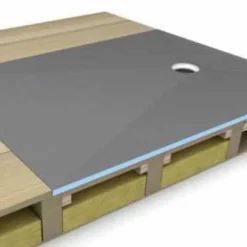 Wedi Fundo Ligno Floor Level Shower Tray - Offset (End) Drain - 1200 x 900mm | Wet Room Kit