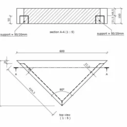 Wedi Sanoasa Tileable Corner Seat - 600 X 300 X 100mm | Wedi Wetrooms Corner Seat | Shower Seating Solution -Bathroom Sales Shop wedi sanoasa 600mm tech 1