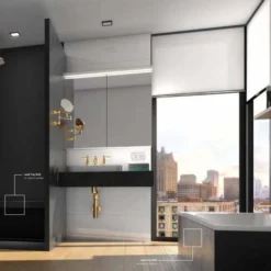 Wedi 1200 X 2500mm Top Wall Shower Panel - Carbon Black | Premium Wet Room Kit -Bathroom Sales Shop wedi top wall anth eg 1