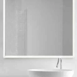 The White Space Frame LED Bathroom Mirror - 70 X 70cm | Modern Illuminated Mirror for Bathrooms