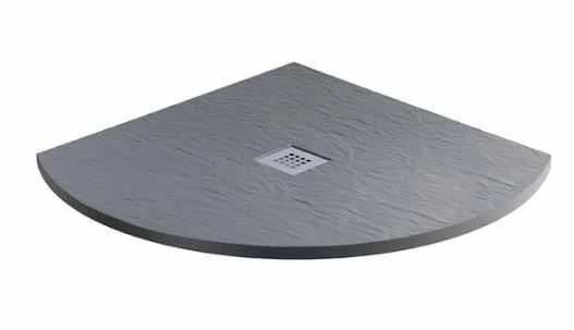 MX Minerals 800x800mm Ash Grey Slate Effect Quadrant Shower Tray - High-Quality & Stylish 3 MX Minerals 800x800mm Ash Grey Slate Effect Quadrant Shower Tray - High-Quality & Stylish