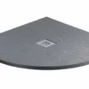 MX Minerals 900 X 900mm Ash Grey Slate Effect Quadrant Shower Tray | Durable & Stylish Design -Bathroom Sales Shop x2h 2