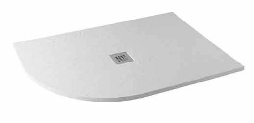 MX Minerals 1200 X 800 LH Ice White Slate Effect Offset Quadrant Shower Tray | High-Quality Shower Tray 3 MX Minerals 1200 X 800 LH Ice White Slate Effect Offset Quadrant Shower Tray | High-Quality Shower Tray