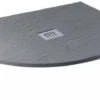 MX Minerals 1200 X 800 LH Ash Grey Slate Effect Offset Quadrant Shower Tray | Premium Bathroom Essentials -Bathroom Sales Shop x2n
