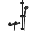 The White Space Bar Valve Shower Slide Rail Kit - Black | Modern Bar Mixer Shower Kit -Bathroom Sales Shop yes7b rd
